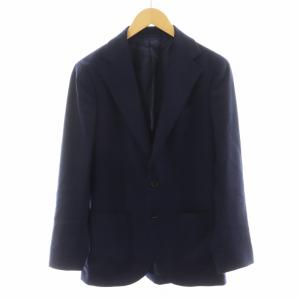 タスマニアンウール 3ボタン テーラードジャケット 44 紺 ネイビー 1122-110-6146 /AN6