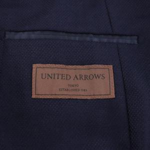UNITED ARROWS タスマニアンウール 3ボタン テーラードジャケット 44 紺 ネイビー 1122-110-6146 /AN6