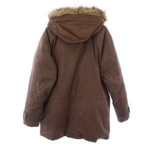 Eddie Bauer EddieBauer ダウンコート モッズ アウター ロング丈 フード ファー XL 茶 ブラウン /BB