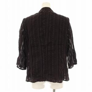 Leilian 1101355 1101354 アンサンブル 2点セット ジャケット カットソー 七分袖 ストライプ 総柄