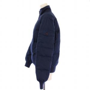 Eddie Bauer EddieBauer 80s 黒タグ プルオーバー 長袖 ダウン ハーフジップ ハイネック リブ 切替 S 紺 ネイビー 88B8090