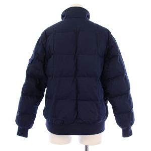 Eddie Bauer EddieBauer 80s 黒タグ プルオーバー 長袖 ダウン ハーフジップ ハイネック リブ 切替 S 紺 ネイビー 88B8090