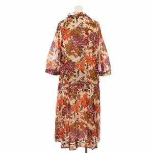 ROCHAS Premiere 1801080 1801081 セットアップ 上下 シャツ 七分袖 フリル フレアスカート