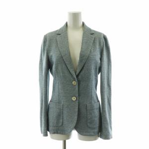テーラードジャケット シングル 麻 リネン ブルー ACD133816 /NQ