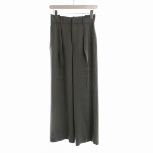 24SS ツイルタックストレートパンツ ハイウエスト タック 0 グレー FWFP241071 /RO