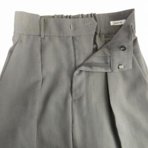 FRAY I.D 24SS ツイルタックストレートパンツ ハイウエスト タック 0 グレー FWFP241071 /RO