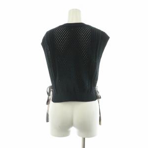 BLUE LABEL CRESTBRIDGE エアーリリアーンレーシーニット サイドリボン付きベスト 38 ネイビー 55M04-728-29 /NQ