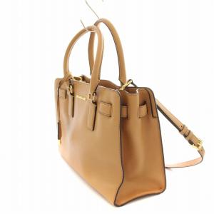 MICHAEL KORS ショルダーバッグ ハンドバッグ 2way レザー チャーム キャメル /KU D