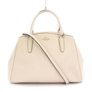 F55976 ハンドバッグ ショルダーバッグ 2WAY トートバッグ レザー 白 /YM D