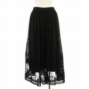 Loulou Willoughby 24AW レーシーチュールスカート 21242011030 フレア ロング マキシ チュール 刺繍 1