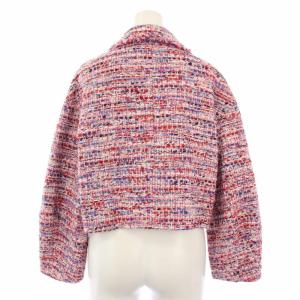 ANAYI 24SS レッドツイードステンカラー ジャケット 38 レッド ピンク