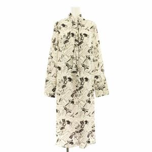 24SS PARISナイトプリントタイワンピース 20241014010 フレア ロング マキシ 長袖