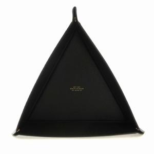 TRINKET TRAY アクセサリートレイ ジュエリートレイ 三角 レザー 黒 ブラック /RO