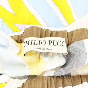 Emilio Pucci プッチ柄 フレアスカート I40 ブラウン イエロー ライトブルー