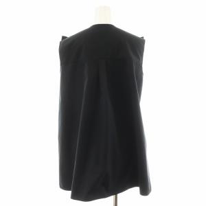 YOKO CHAN YOKOCHAN ノースリーブフリルトリムブラウス 38 ブラック YCB-223-381