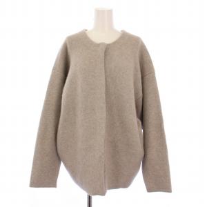 ドロワット Droite ラクーンノーカラーニットアウター≪洗える≫ ジャケット 2 ベージュ 3805-17015