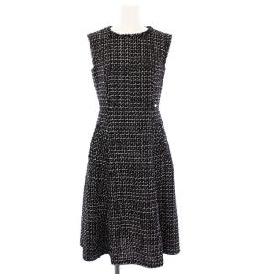 24AW SMALL STAR ドレス ノースリーブワンピース ツイード ロング 0 ブラック OPTOCA0440