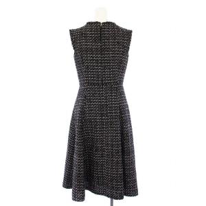 TOCCA 24AW SMALL STAR ドレス ノースリーブワンピース ツイード ロング 0 ブラック OPTOCA0440