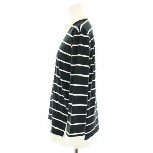 POLO GOLF RALPH LAUREN ゴルフウェア カットソー ブラウス スキッパー 長袖 ボーダー柄 タグ付き S 黒 ブラック 白 ホワイト