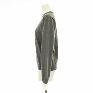 UNITED ARROWS オーガンジープリーツ 4WAY ニット 1513-183-4788 長袖 グレー 白 ホワイト /KU