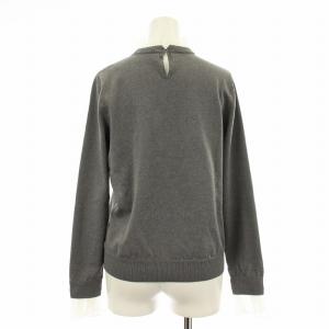 UNITED ARROWS オーガンジープリーツ 4WAY ニット 1513-183-4788 長袖 グレー 白 ホワイト /KU