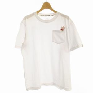 GREEN EARTH POCKET S/S R/TEE Tシャツ 半袖 L 白 ホワイト NT7UM12K