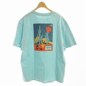 GO-GREEN S/S TEE Tシャツ 半袖 バックプリント S 水色 ライトブルー NT7UL12M