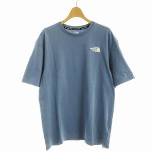 THE NORTH FACE ONE EARTH S/S R/TEE Tシャツ 半袖 バックプリント L 水色 ライトブルー NT7UM10M