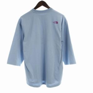 THE NORTH FACE Free Run Sun Shield BB TEE Tシャツ カットソー プリント 五分袖 M ライトブルー