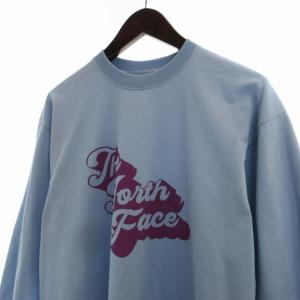 THE NORTH FACE Free Run Sun Shield BB TEE Tシャツ カットソー プリント 五分袖 M ライトブルー