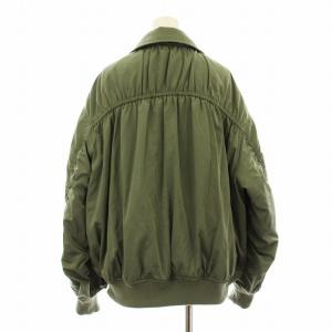 FREAK'S STORE ギャザー ミリタリーブルゾン 1153248901476 中わた ステンカラー ジップアップ F カーキ