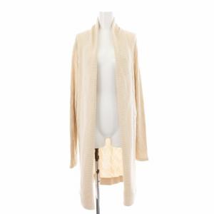 ニットカーディガン ロング 長袖 トッパー アーガイル柄 11 ベージュ 0300544 /KU