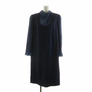 ワンピース ロング 長袖 大きいサイズ 13 ネイビー P00302 /NQ