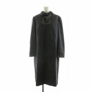 ワンピース ロング 長袖 大きいサイズ 13  グレー P00302 /NQ