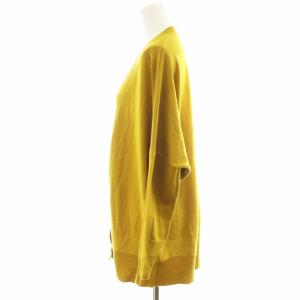 MM6 Maison Margiela 14AW ニットカーディガン Vネック 編み地切替 ウール S 黄 イエロー S52HA0004 /AN47