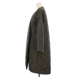 ENFOLD キルティングAラインコート 38 カーキ