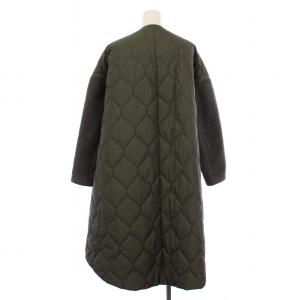 ENFOLD キルティングAラインコート 38 カーキ