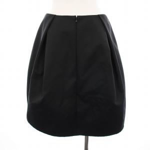 BORDERS at BALCONY MEMORY SATIN MINI SKIRT メモリー サテン ミニ スカート 38 黒 BD2321-3H-11
