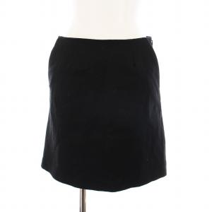 WOOL MINI SKIRT ウール ミニ スカート 台形 36 黒 BD2321-3H-43 /YM