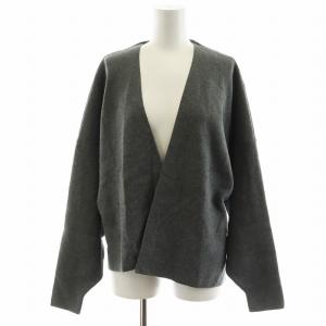 20SS COミラノリブSlitショートカーディガン 38 グレー 300DS370-0730 /AN44