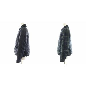 MACKINTOSH PHILOSOPHY MACKINTOSHPHILOSOPHY ダウンジャケット キルティングジャケット チェック柄 リバーシブル アウター 38 紺 ネイビー 緑 グリーン