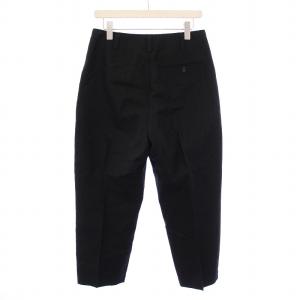 MARGARET HOWELL 23SS COTTON LINEN TWILL コットンリネンツイルパンツ スラックス タック 3 黒