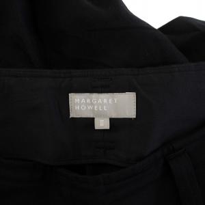 MARGARET HOWELL 23SS COTTON LINEN TWILL コットンリネンツイルパンツ スラックス タック 3 黒