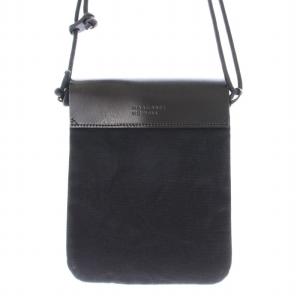 MARGARET HOWELL ショルダーバッグ ポーチ ポシェット ナイロン レザー切替 黒 ブラック /G