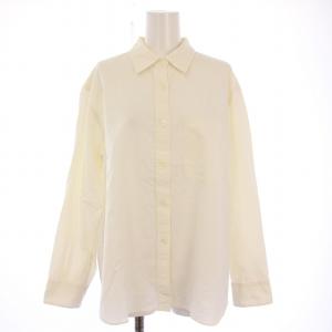 23AW YARN DYE COTTON シャツ ブラウス 長袖 レギュラーカラー 無地 ウール混 2
