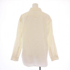 MARGARET HOWELL 23AW YARN DYE COTTON シャツ ブラウス 長袖 レギュラーカラー 無地 ウール混 2