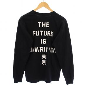 NEIGHBORHOOD Tシャツ ロンT 長袖 クルーネック ロゴ プリント M 黒 ブラック /BB