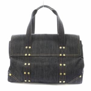 Mulberry ボストンバッグ ハンドバッグ ハート デニム地 紺 ネイビー /AN1