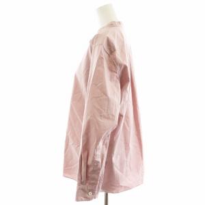 MARGARET HOWELL 24SS シャツ ブラウス 長袖 バンドカラー コットン 2 ピンク 578-4153015 /AN6