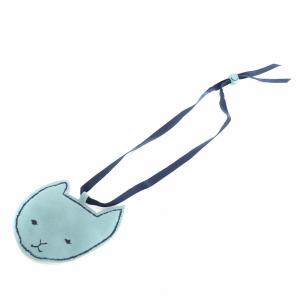 パスケース 猫 ネコ 青 ブルー /AN2